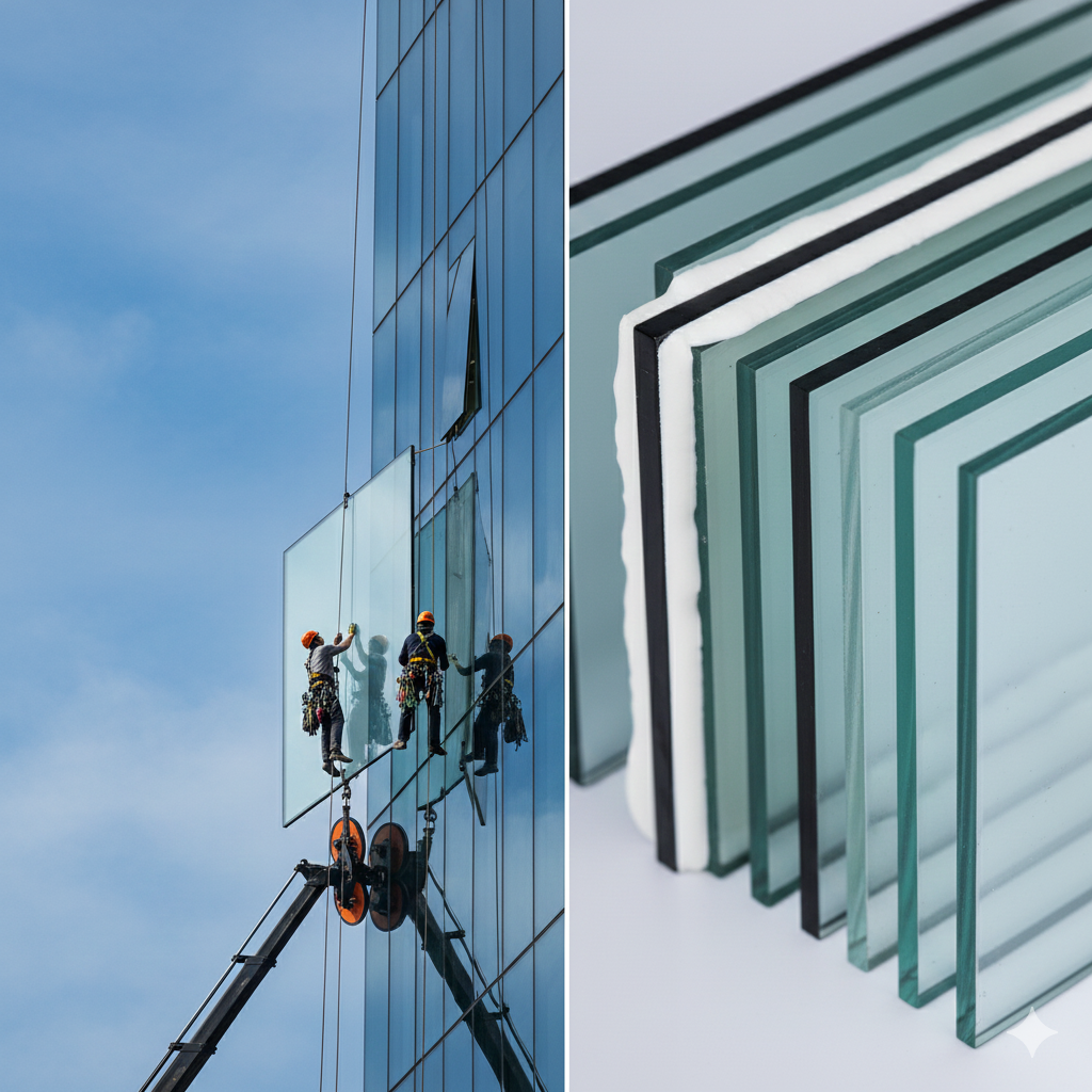 Замена фасадных остеклений